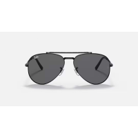 Ray-Ban Ray-Ban New Aviator Black Frame Dark Grey Lens Sunglasses
