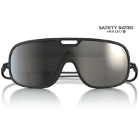 Ombraz Ombraz Refugio Regular Charcoal Frame Grey with Silver Mirror Lens Armless Sunglasses