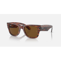 Ray-Ban Ray-Ban Mega Wayfarer Striped Havana W/ Brown Polarized Sunglass