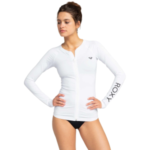 ROXY Women's New Essentials Long Sleeve Zip-Up Rashguard
