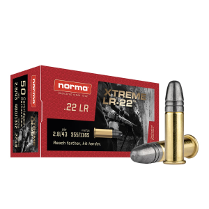 R XTREME Long Range 22 43 Gr 50 QTY Ammo