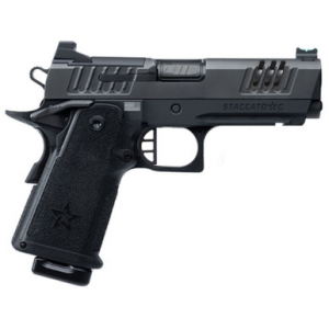 Staccato C OR Full Size 9mm 4" Barrel DLC 17 Rnd Pistol w/ X Series Serrations & Flat Trigger