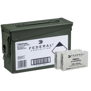 eral XM80 7.62x51mm NATO 149 Gr FMJ 220 Rounds With Can Ammo