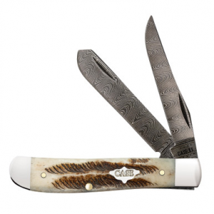 Case XX Mini Trapper 77466 Damascus Vintage Bone 1/1400