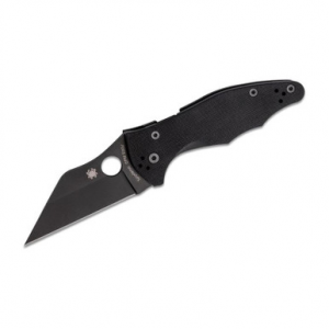 Spyderco Yojimbo 2 Folding 3.2" DLC Plain Blade G10 Black