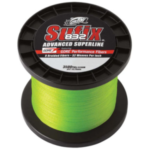Sufix 832 Advanced Superline Braid 20 lb Neon Lime 3500 yds