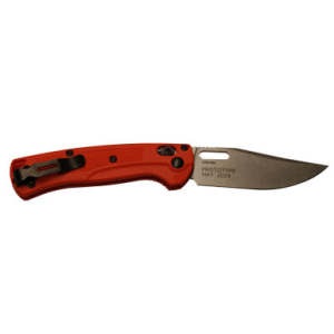 Benchmade Mini Taggedout Orange Grivory Clip Point Stone Wash 3.04" Prorotype 2023