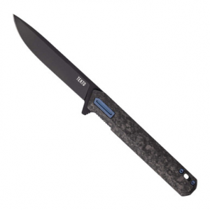 Tekto F2 Bravo 3.1" Drop Point Carbon/Blue Folding Aluminum Handle