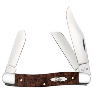 Case XX Smooth Maple Burl Wood Stockman Stainless 64065 Folding Pocket Knife