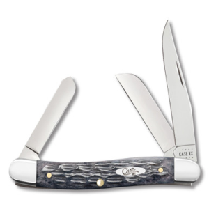 Case XX Carbon Steel Gray Pocket Worn Jigged Bone Medium Stockman Folding