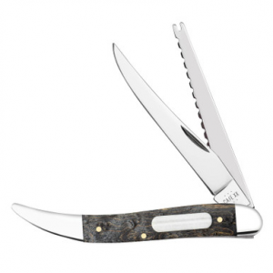Case XX Fishing Knife Gray Maple Wood Stainless Folding Pocket Knife