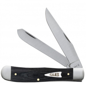 Case Black Micarta Trapper Folding 3.25" 3.27" Plain Micarta