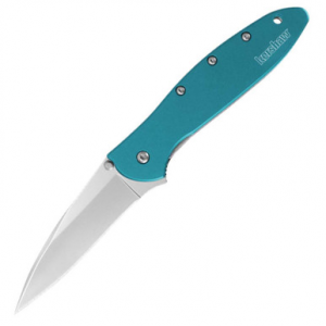 Kershaw Leek Assisted Open Folding Knife 3" Teal Anodized