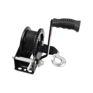 Seasense Trailer Winch, 1200lb, with Strap Black 1200 LB W/ 2"X20