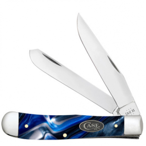 Case XX Trapper 70560 Ocean Blue Kirinite Stainless Folding Pocket Knife