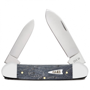 Case XX Canoe Gray Birdseye Maple Wood Stainless Folding Pocket Knife