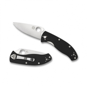 Spyderco Tenacious Folding Knife Plaine 3 3/8" G10 Black