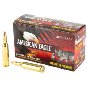 ERAL AE24375VP Federal .243 Win 75gr JHP 40 Rounds Ammo