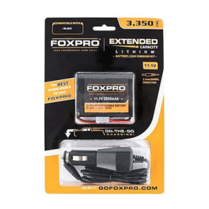 FOXPRO Extended Capacity Battery and Car Charger 3,350 mAh HiJack and Hellcat Pro