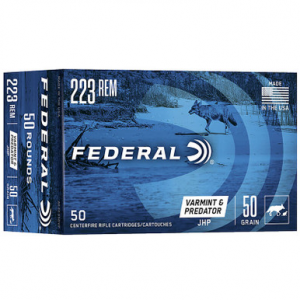 Federal AE22350VP AE Varmint Predator 223 50 GR JHP 50 Rounds