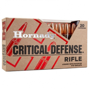 Hornady 80920 Critical Defense 308/ 7.62 NATO 155 GR FTX 20 Rounds