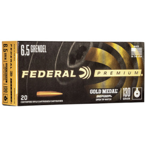 Federal GM65CRDBH130 Premium Gold Metal 6.5 Creedmoor 130 GR Berger OTM 20 Rounds eral GM65CRDBH130 Premium Gold Metal 6.5 Creedmoor 130 GR Berger OTM 20 Rounds Ammo