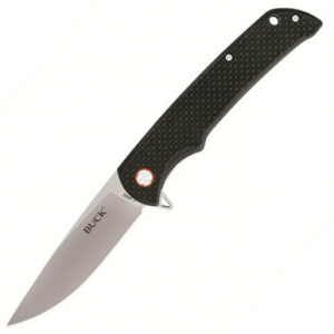 Buck Knifes 259 Haxby Folding 3.875" Drop Point 7Cr17MoV Stainless Satin Blade Carbon Fiber Black