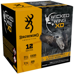 wning Wicked Wing XD Waterfowl 12 Gauge 3.5 1 1/2 Oz BB Shot 25 Rounds Ammo