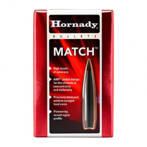 Hornady Match Bullet 6.5mm Caliber .264" Diameter 123 Grain BTHP Not Loaded Ammo 100 Count