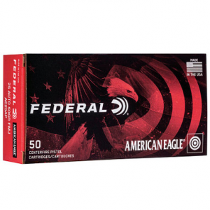 Federal AE25AP American Eagle 25 ACP 50 GR FMJ 50 Rounds