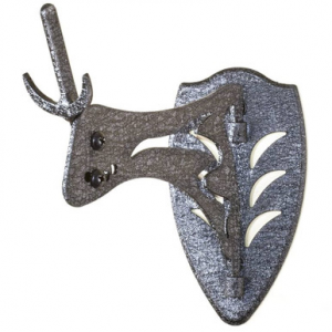 Skull Hooker Little Hooker European Mount Display Steel Robust Brown