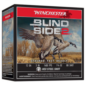 chester Xbs123bb Blind Side 2 12 Gauge 3 1 3/8 OZ BB Shot 25 Box Ammo