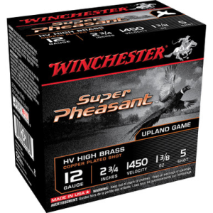 Winchester X12PHV5 Super Pheasant HV HB 12 Gauge 2.75 1 3/8 Oz 5 Shot 25 Rounds chester X12PHV5 Super Pheasant HV HB 12 Gauge 2.75 1 3/8 Oz 5 Shot 25 Rounds Ammo