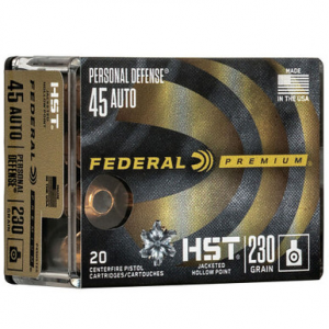 Federal P45HST2S PD 45ACP 230 GR HST JHP 20 Rounds