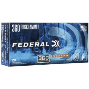 Federal Power-Shok Rifle 360 Buckhammer 180 Grain 20 Rnds