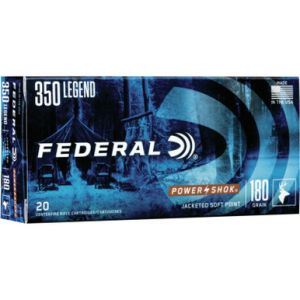 Federal Power-Shok Ammunition 350 Legend 180 Grain Soft Point 20 Rounds