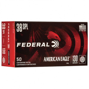 Federal AE38K American Eagle 38 Special 130 GR FMJ 50 Rounds