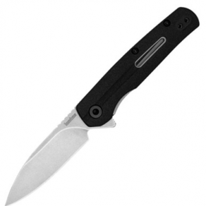 Kershaw Korra Folding Assisted Open Drop Point 2.75" Black/Stonewash