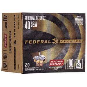 eral P40HS1 PD 40 S&W 180 GR HS JHP 20 Rounds Ammo