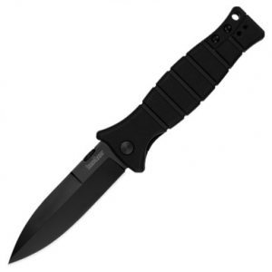 Kershaw XCOM 3.6" Folding Black Spear Point Glass-filled nylon