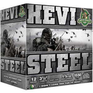 Hevishot 65002 HeviSteel 12 Gauge 3.5" 1 3/8 oz 2 Shot 25 Rounds