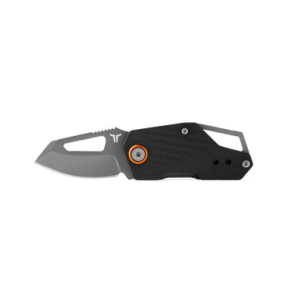 True Knives Berm Keychain Folding Clip Point 1.5" Black