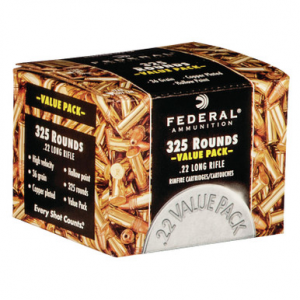 eral 725 Value Pack 22 LR 36 GR Copper Plated Hollow Point 325 Rounds Ammo