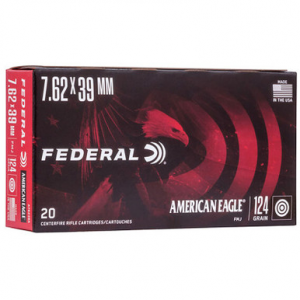 eral A76239A American Eagle 7.62x39mm 124 GR FMJ 20 Rounds Ammo