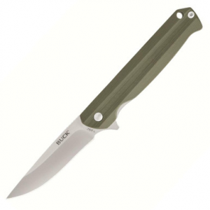 Buck Knifes 251 Langford Folding 3.375" Drop Point 7Cr17MoV Stainless Satin G-10 Handle Green