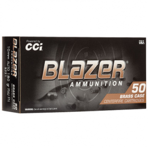  5221 Blazer Brass 10mm Auto 180 GR FMJ Flat Nose 50 Rounds Ammo