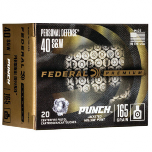 eral PD40P1 Power Point 40 S&W 165 GR JHP 20 Rounds Ammo