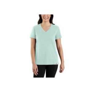Carhartt Womens Tencel Fiber Series Relaxed Fit Lightweight Short-Sleeve V-Neck T-Shirts