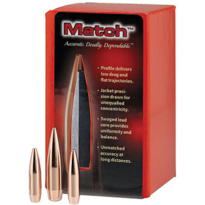 HORNADY 2249 22 CAL .224 52 GR BTHP MATCH 100 CT.