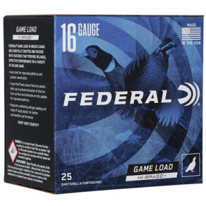 eral H16375 GameShok Upland 16 Gauge 2.75 1 1/8 Oz 7.5 Shot 25 Rounds Ammo